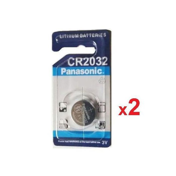 Panasonic CR2032 3V Batterie // Pile Bouton au Lithium 3 volts // 2 unités