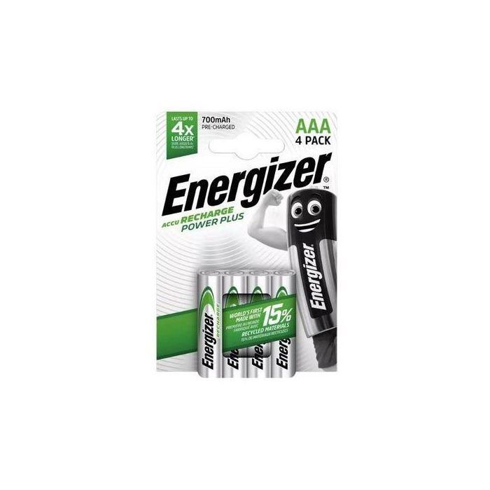 Energizer Batterie rechargeable AAA 1,2V NiMH - 4 piles 700mAh ACCU Recharge Power Plus Pre-Charged