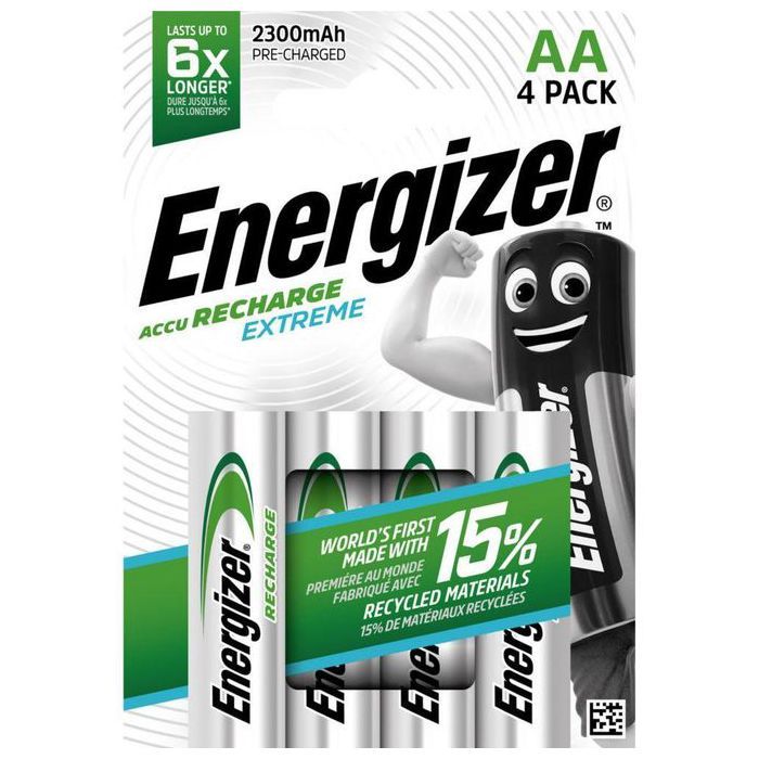 Energizer Pile AA HR6 Extrem - recheargeable - 2300 mAh - blister de 4 piles