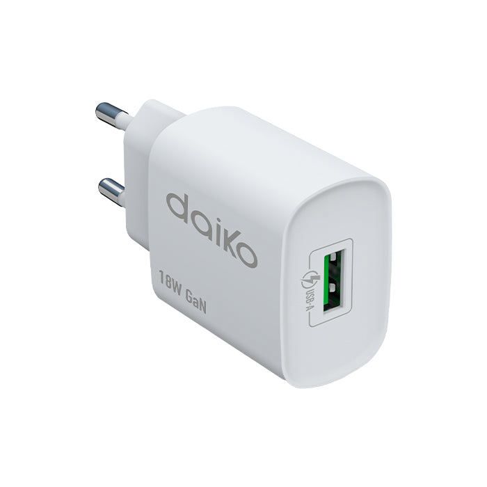 Fast charger Blanc DAIKO USB A 18W