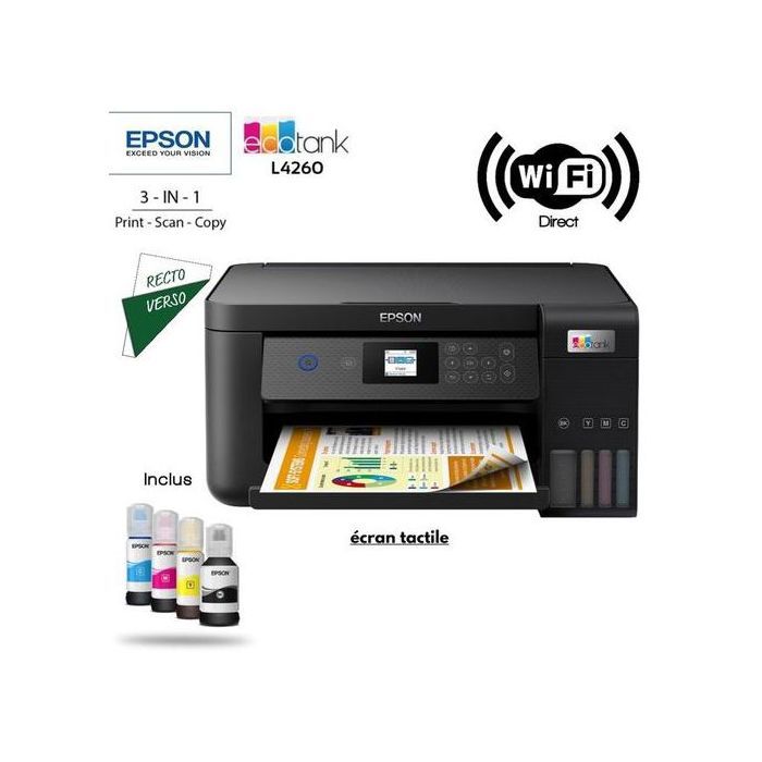 Imprimante multifonction EcoTank L4260 à réservoirs rechargeables (C11CJ63411)