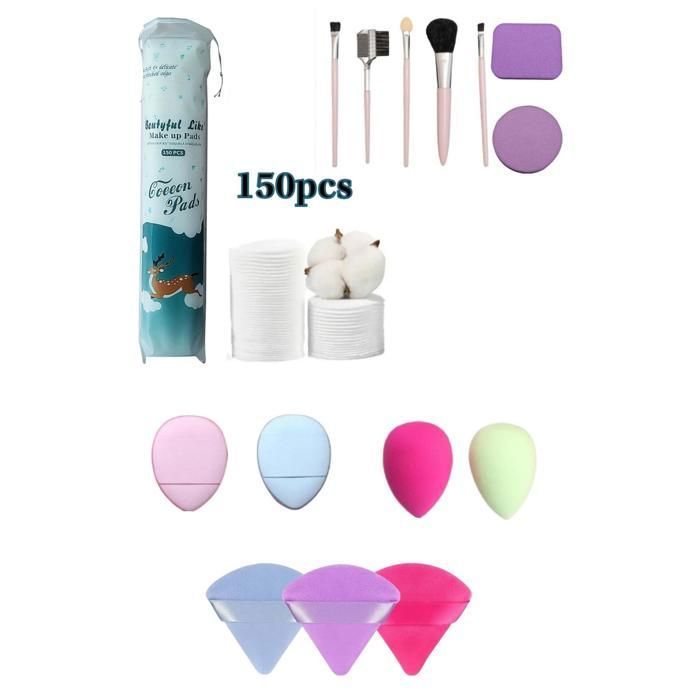 Éponges de maquillage, Coton disque, Houpettes,Mini Éponges de maquillage,pinceaux de maquillage.