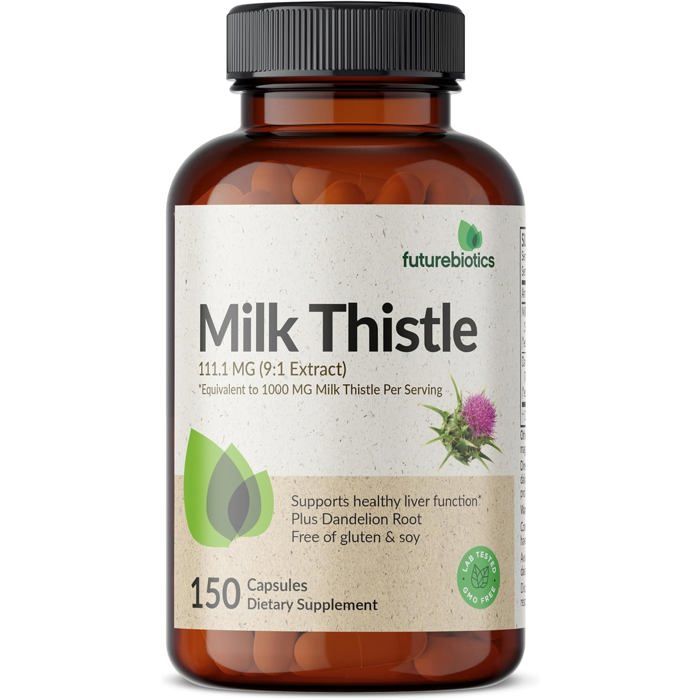 Chardon Marie 1000 mg - Silymarine - Milk Thistle, 150 capsules