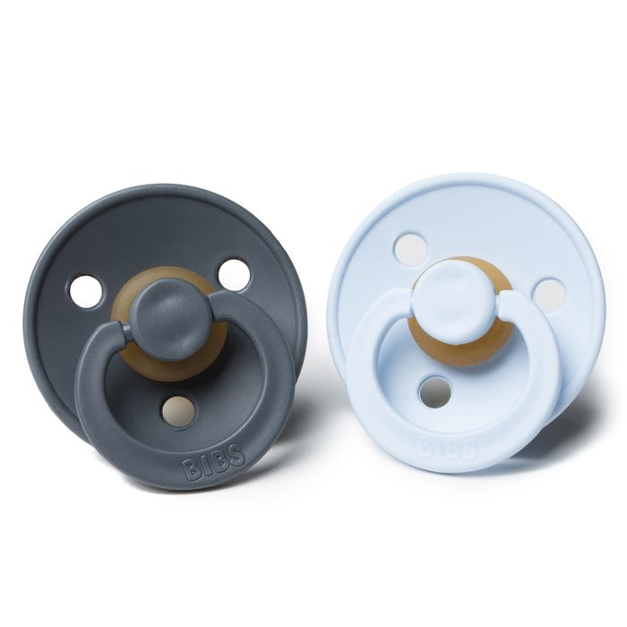 Lot de 2 Sucettes BIBS - coloris au choix - 0 - 6 mois, Iron et Blue