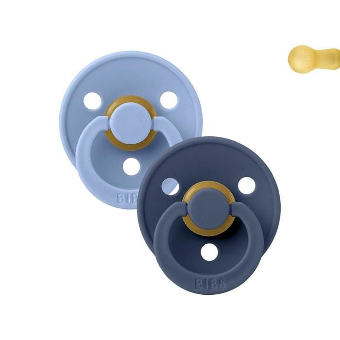Lot de 2 Sucettes BIBS - coloris au choix - 0 - 6 mois, Sky et Baby Blue