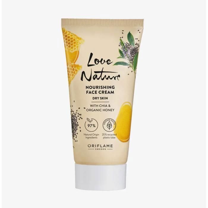 Crème Nourrissante - Love Nature - 50 ml - Chia - Miel Naturel - Sans Parabène