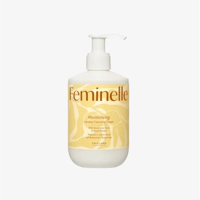Crème Lavante Intime - Feminelle - Hydratante - Acide Hyaluronique - Extrait de Pêche - 300 ml