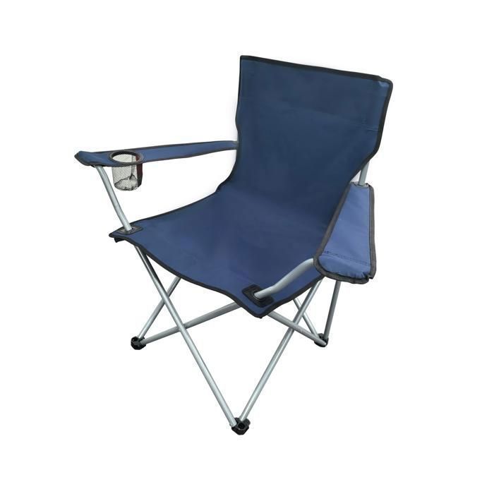 Chaise de Camping - Basique - Navy - Pliable - Confort Optimal - 1 Personne