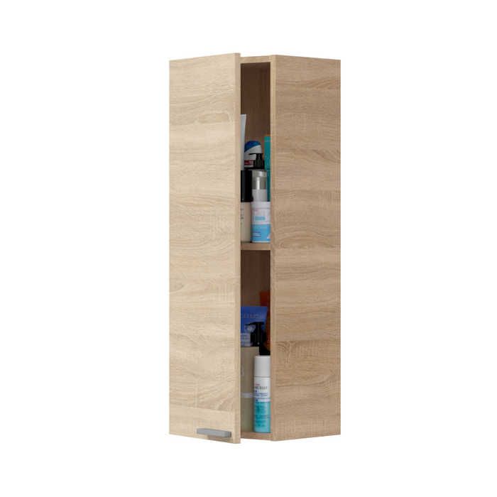 Colonne de Salle de Bain - KONCEPT - 85 cm - Chêne - Design Contemporain - 1 Porte