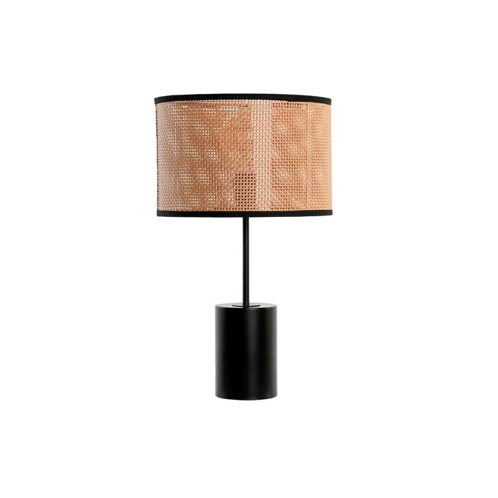 Lampe de table - Élégance - Noir - Métal et lin - 31 x 31 x 53 cm - Éclairage ambiant