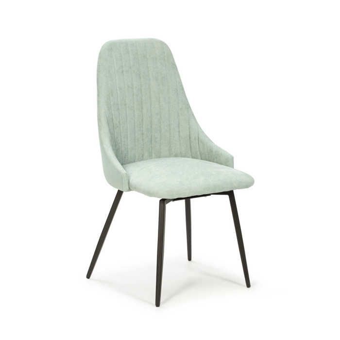 Chaise Pivotante - DANSMAMAISON - ELMA - Simili Cuir/Tissu - Turquoise - Design Contemporain