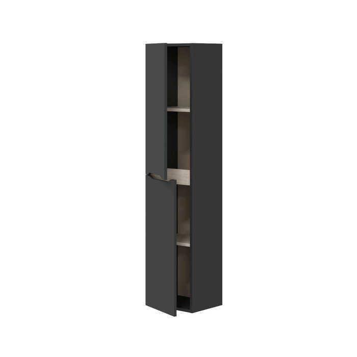 Colonne suspendue - LOTTO - 135 cm - Gris anthracite - 2 portes - Salle de bain - Design contemporain