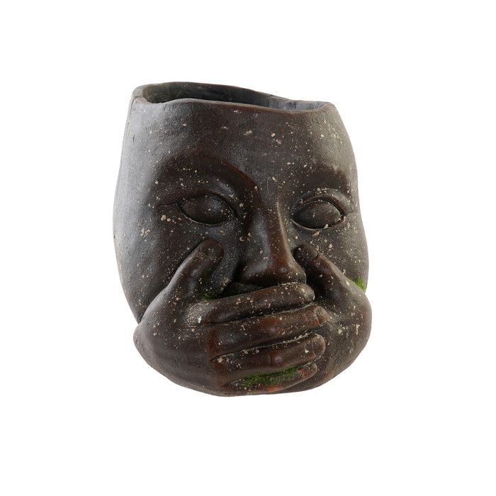 SUPPORT Pot de fleurs face en fibre de verre 22 x 28 x 23 cm