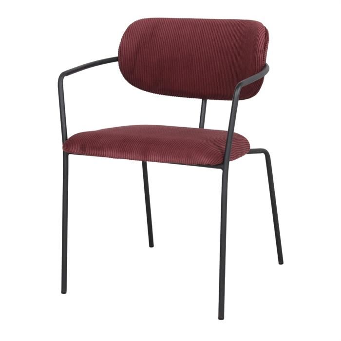 LARA Chaise tapissée - Aubergine