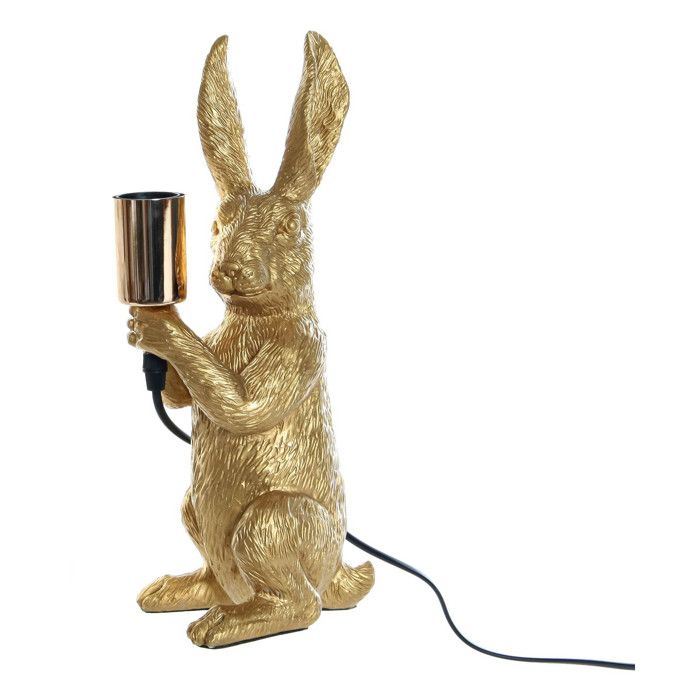 Lampe de table - LAPIN - Résine - Doré - 13 x 17 x 35 cm - Design Charmant
