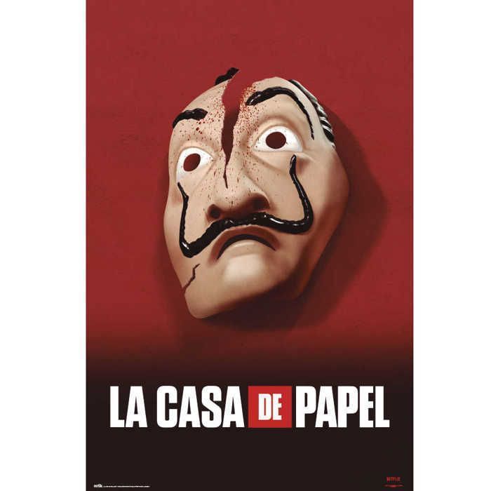 Poster - LA CASA DE PAPEL - Décoration murale - Papier brillant - 91.5x61 cm - Style contemporain