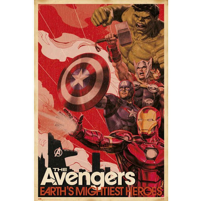 Poster - MARVEL - THE AVENGERS - Papier brillant - 91.5 cm x 61 cm - Contemporain
