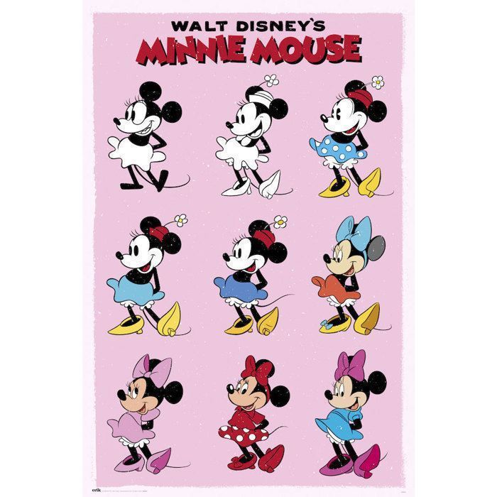 Poster - DISNEY - Minnie Mouse - Papier brillant - 91.5 cm x 61 cm - Contemporain