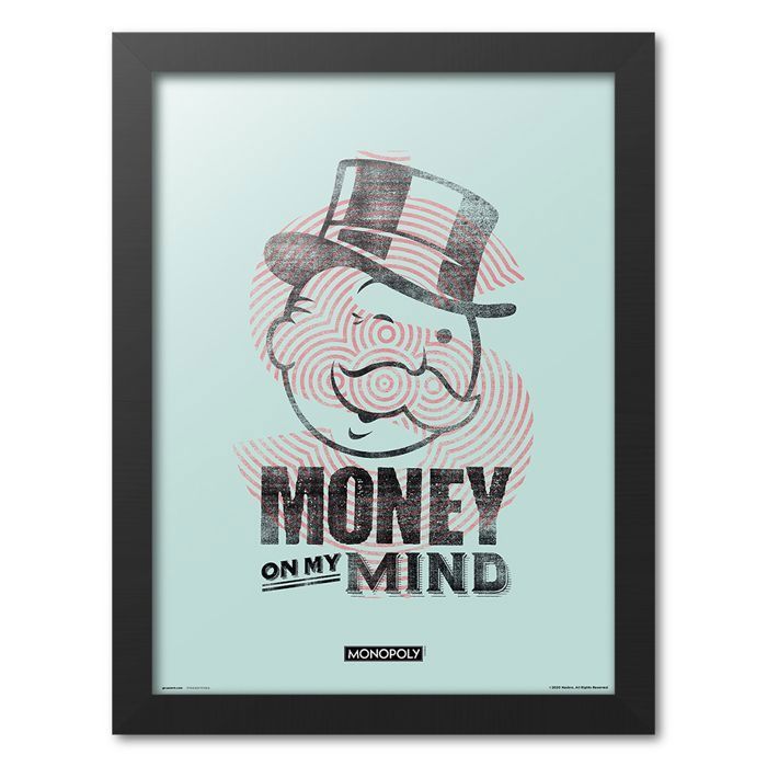Cadre - MONOPOLY - MONEY ON MY MIND - 30x40cm - Contemporain - Papier - A suspendre