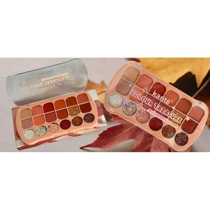 Palette de maquillage - KARITE Colour Treasure - Multicolore - Kit complet de poche - Couleurs aléatoires