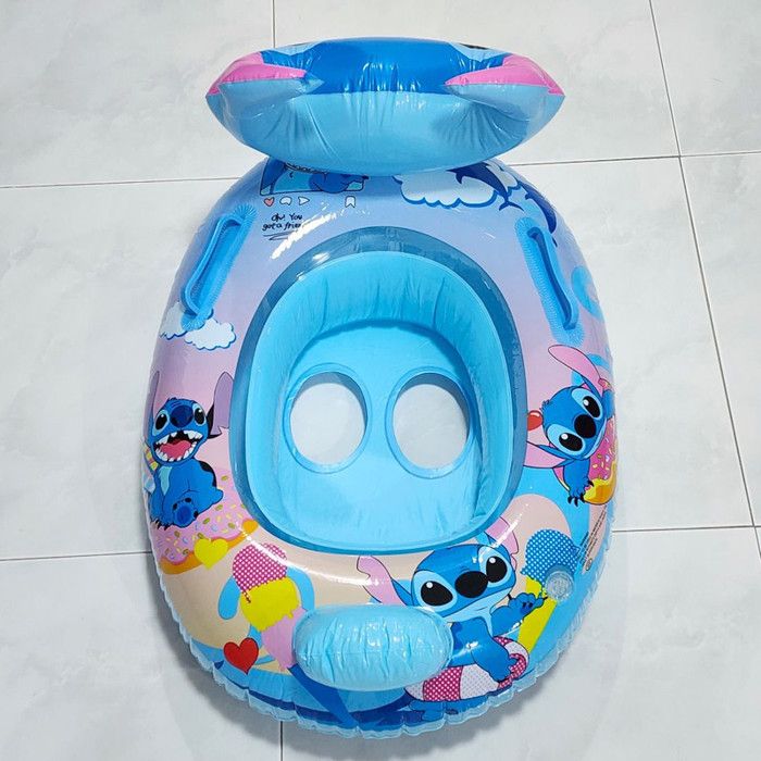 Bouée gonflable - Stitch - Bouée bébé - Culotte de sécurité - Dossier confortable - 6 mois et plus