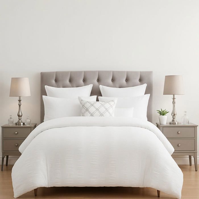 Ensemble de Lit - Linéa Royale - 228x228 cm - 1 Couette - 4 Taies d'Oreiller - 2 Coussins Décoratifs