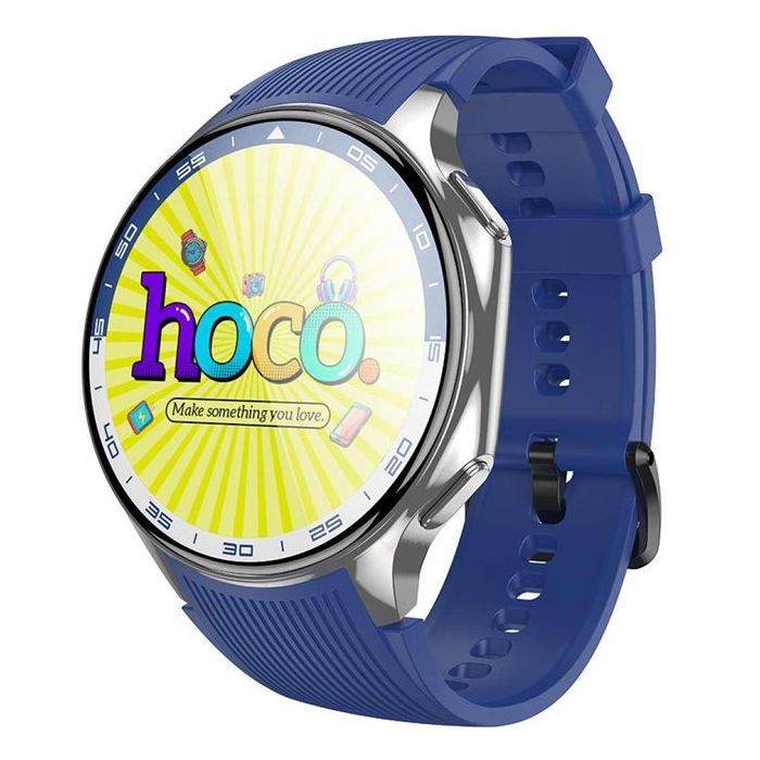 Hoco Y24 Montre Connectée ,Écran AMOLED, Appels Bluetooth, Étanche IP67 Blue