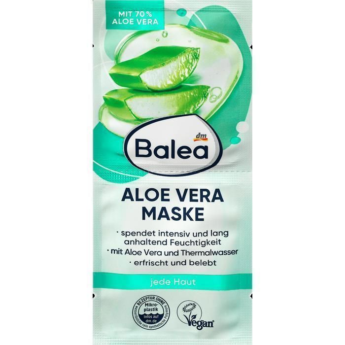 BALEA Masque VISAGE à l’aloe vera (2×8 ml), 16 ml
