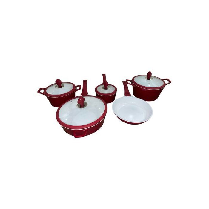 Ensemble de pots, casseroles et poêles - Elit - 9 pièces - Céramique - 16 à 28 cm - Cuisson saine
