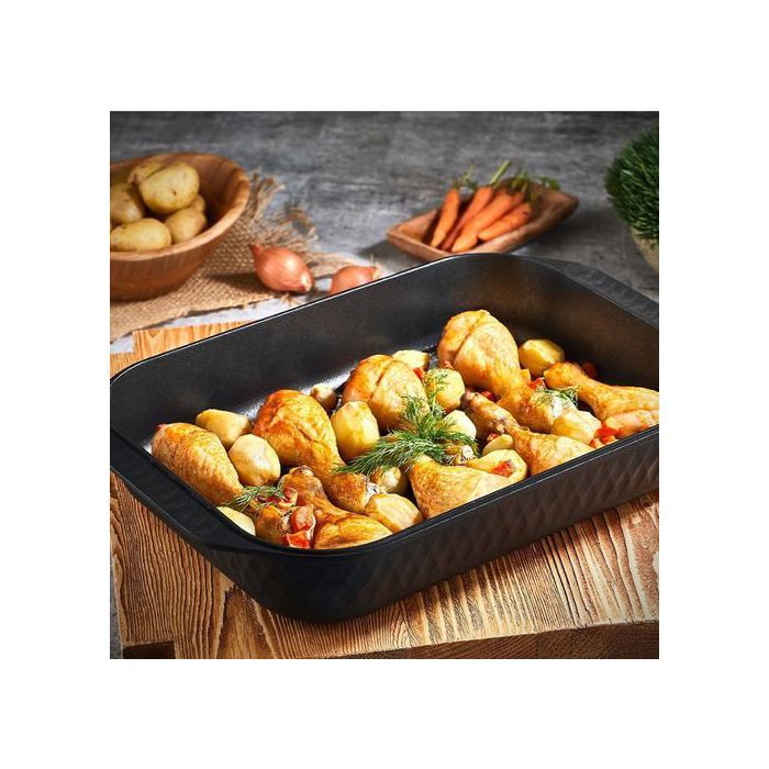 Plaque de cuisson - AMBOSS - AMBOSS CAST TRAY - 39x25 cm - Métal - Antiadhésive ignifuge