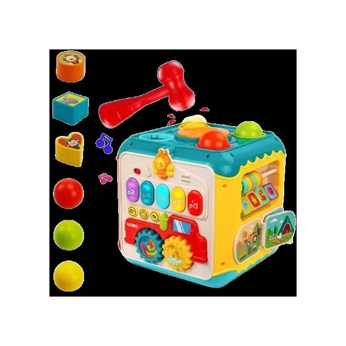 Cube d'activités éducatives - HUANGER - 7 en 1 - Multicolore - Jouet en plastique - 0 mois+