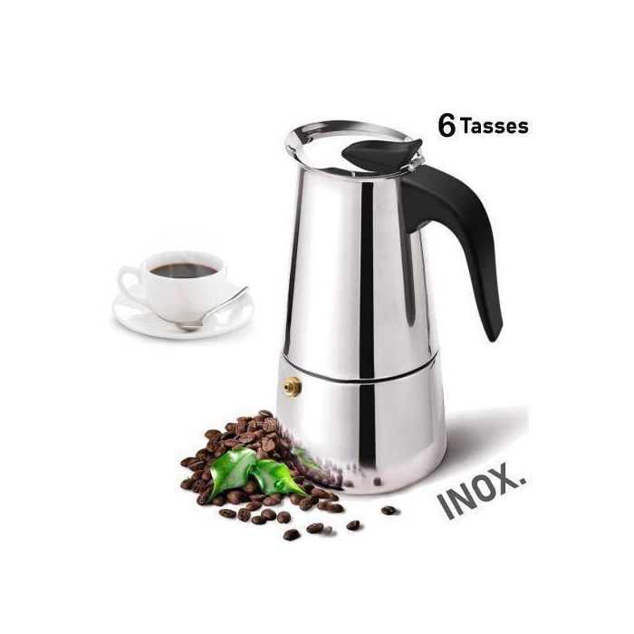 Machine à Espresso 6 Tasses en Acier Inoxydable, Accessoires de Café Portables-2