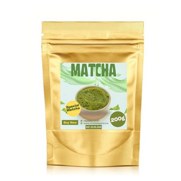 Thé Matcha qualité supérieure 200g Antioxydant, énergie,  concentration et Détoxifiant,