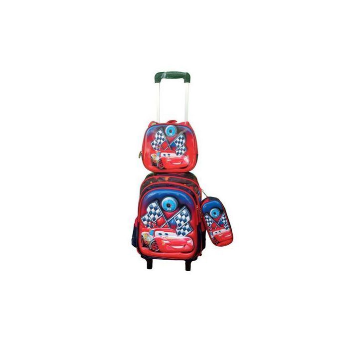 Cartable pour garçon CARS 3 en 1 avec rouleurs-4