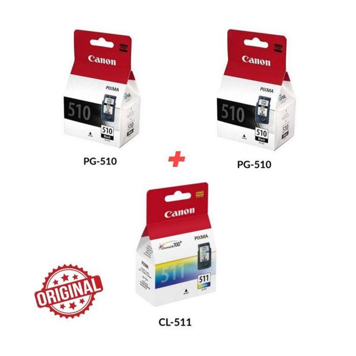 Pack 2 cartouches 510 noir + 511 Couleur - Original
