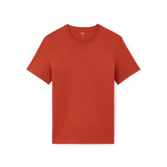 T-shirt straight col rond 100% coton