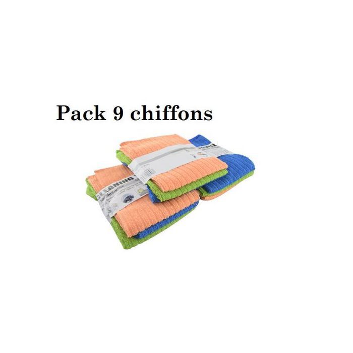 Pack 9 Chiffons microfibres .