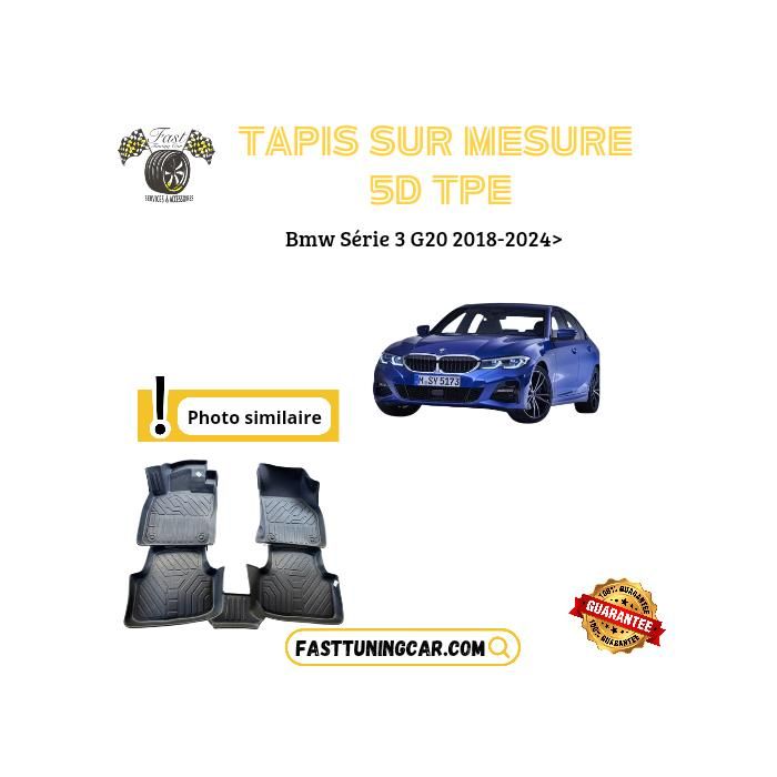 Tapis de voiture sur mesure 5D TPE - BMW - Série 3 G20 - Résistant - Antidérapant - Facile à nettoyer