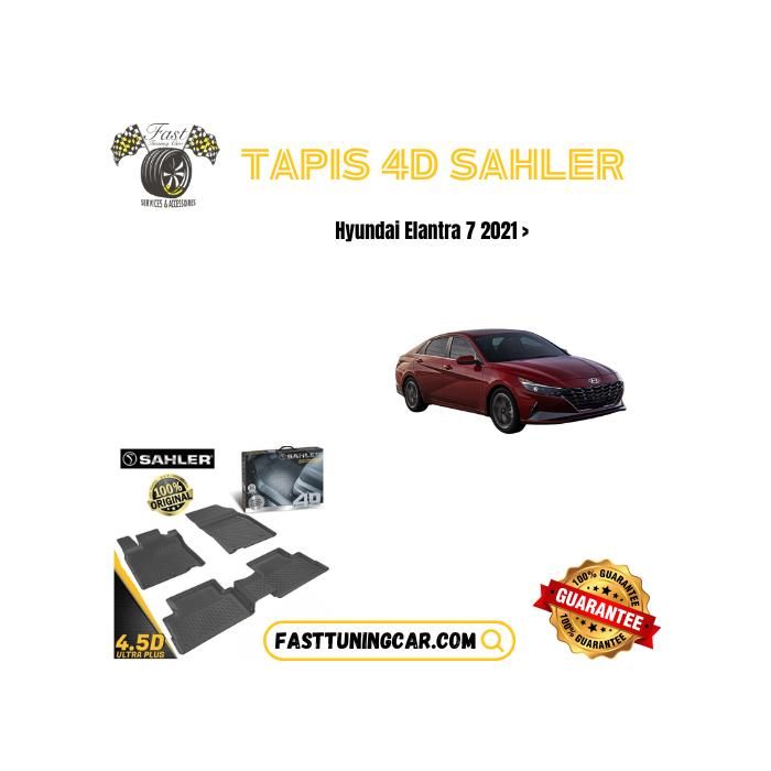 Tapis de sol sur mesure - Sahler - Hyundai Elantra 2021 - TPE SEBS - Antidérapant - Résistant aux intempéries