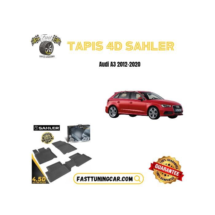 Tapis de sol sur mesure - Sahler - Audi A3 2012-2020 - TPE écologique - Antidérapant - Résistant aux intempéries