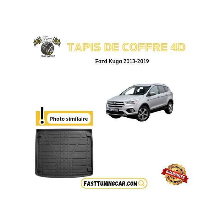 Tapis de coffre 4D - Ford - Kuga 2013-2019 - Imperméable - Découpe laser 3D - Résistant aux liquides