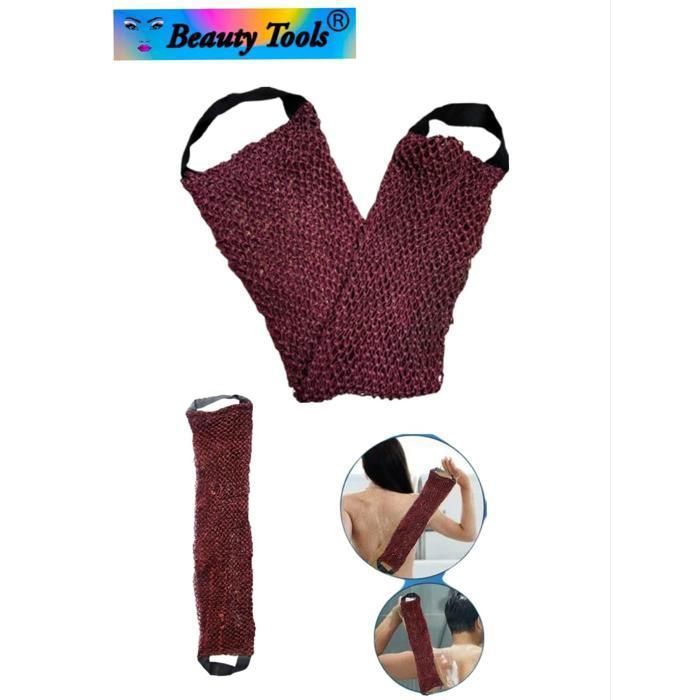 Gant de bain - BEAUTY TOOLS - Artisanale Marocaine - Exfoliant - Recyclé - 96Cm x 16Cm