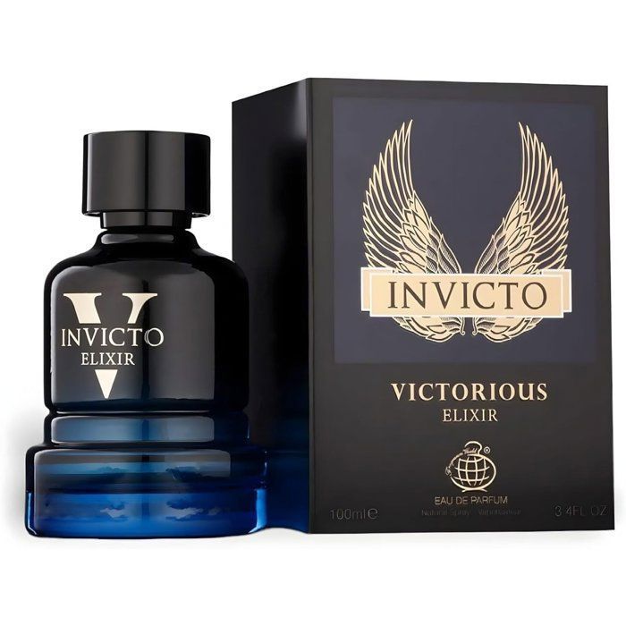 Parfum Homme - FRAGRANCE WORLD - Invicto Victorious Elixir - Eau de Parfum - Notes de Lavande - Notes de Vanille