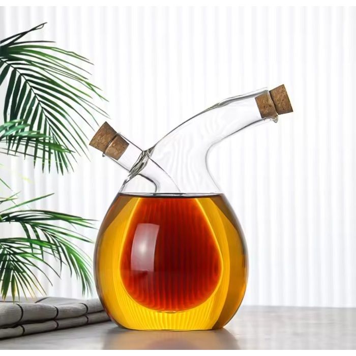 Huilier Double - Non spécifié - 6096 - Verre borosilicate - 2 compartiments - 16 cm de hauteur