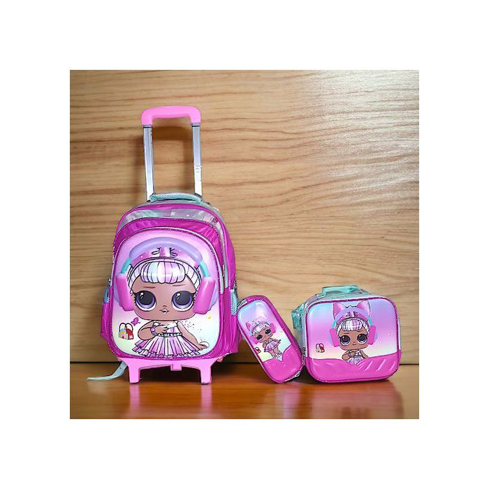 Cartable pour filles L.O.L. Surprise 3 en 1 avec rouleurs-3