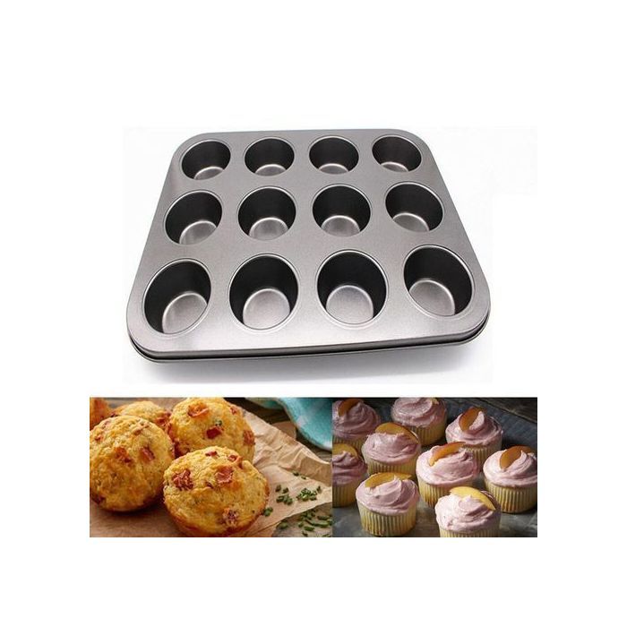 Moule 12 tasses - moule à cupcake à muffins - Moule Gateau - Moule à pâtisserie-4