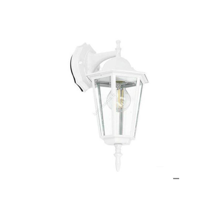 APPLIQUE MURALE LED IFNI blanc + LAMPE LED A60 9W 6500K IP44