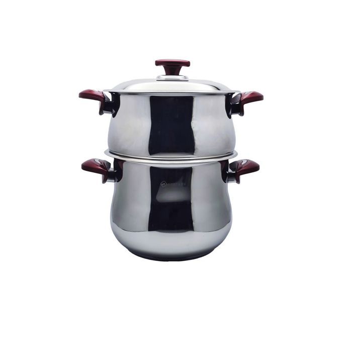 Couscoussier - INOX - 7,5L - Compatible tous feux - Couvercle inclus - Durable