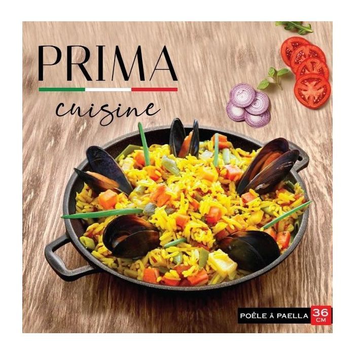 Poêle à paella - Prima - 36 cm - Granite - Antiadhérent - Compatible tous feux
