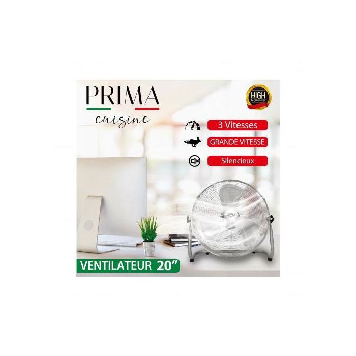 Ventilateur - Prima - 20" - 3 Vitesses - Silencieux - Sur pied